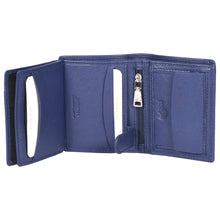 Load image into Gallery viewer, Sassora 100% Pure Leather Men's RFID Wallet(Blue)