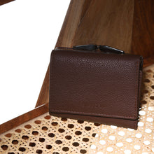 Load image into Gallery viewer, Sassora Genuine Leather Small Brown RFID Ladies Wallet (4 Card Slots)