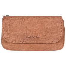 Load image into Gallery viewer, Sassora Genuine Leather Unisex Keycase & Coin Pouch (Tan)