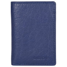 Load image into Gallery viewer, Sassora Premium Leather Men's Slim Small RFID Notesae (Blue)