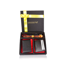 Load image into Gallery viewer, Sassora Genuine Leather Men's Wallet, Card Holder and Rakhi Combo Set (Raksha Bandhan Gift-for Him)