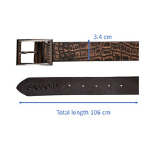 Load image into Gallery viewer, Sassora Premium Leather Boys Brown Buckle Belt Waistband