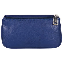 Load image into Gallery viewer, Sassora Genuine Leather Unisex Keycase & Coin Pouch (Blue)