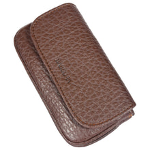 Load image into Gallery viewer, Sassora Genuine Leather Unisex Keycase & Coin Pouch (Brown)