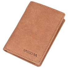 Load image into Gallery viewer, Sassora Premium Leather Men's Slim Small RFID Notesae (Tan)