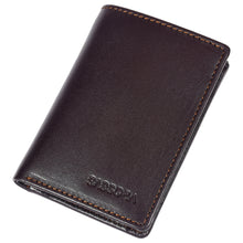 Load image into Gallery viewer, Sassora Premium Leather Men's Slim Small RFID Notesae (Dark Brown)