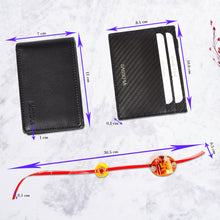 Load image into Gallery viewer, Sassora Genuine Leather Men's Wallet, Card Holder and Rakhi Combo Set (Raksha Bandhan Gift-for Him)