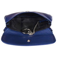 Load image into Gallery viewer, Sassora Genuine Leather Unisex Keycase & Coin Pouch (Blue)