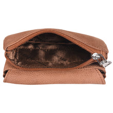 Load image into Gallery viewer, Sassora Genuine Leather Unisex Keycase & Coin Pouch (Tan)