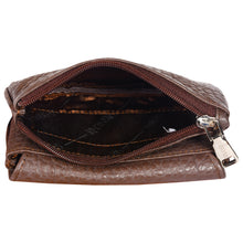 Load image into Gallery viewer, Sassora Genuine Leather Unisex Keycase & Coin Pouch (Brown)