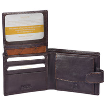 Load image into Gallery viewer, Sassora 100% Genuine Premium Leather Boys RFID Wallet(Dark brown)