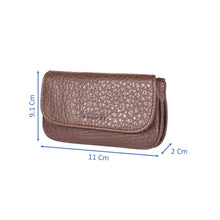 Load image into Gallery viewer, Sassora Genuine Leather Unisex Keycase & Coin Pouch (Brown)