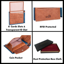 Load image into Gallery viewer, Sassora 100% Premium Leather RFID Bi-Fold Wallet