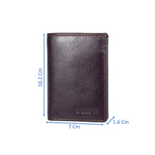 Load image into Gallery viewer, Sassora Premium Leather Men's Slim Small RFID Notesae (Dark Brown)