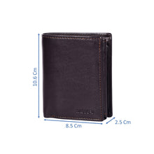 Load image into Gallery viewer, Sassora 100% Pure Leather Men's RFID Wallet(Dark Brown)