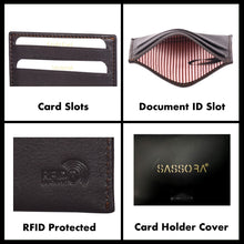 Load image into Gallery viewer, Sassora Genuine Leather RFID Protected Credit Card Holder