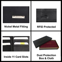 Load image into Gallery viewer, Sassora Genuine Leather Large Black Notecase Wallet For Men