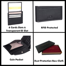 Load image into Gallery viewer, Sassora Genuine Leather Bifold Wallet For Men & Women