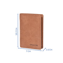 Load image into Gallery viewer, Sassora Premium Leather Men's Slim Small RFID Notesae (Tan)