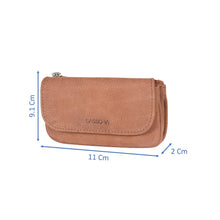 Load image into Gallery viewer, Sassora Genuine Leather Unisex Keycase & Coin Pouch (Tan)