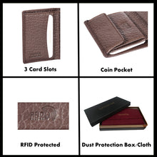 Load image into Gallery viewer, Sassora Premium Leather Men's Slim Small RFID Notesae (Brown)