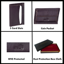 Load image into Gallery viewer, Sassora Premium Leather Men's Slim Small RFID Notesae (Dark Brown)
