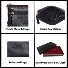 Load image into Gallery viewer, Sassora Premium Leather Unisex Zip Closure Key Pouch