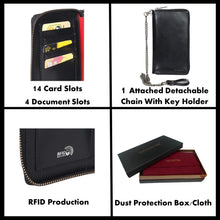 Load image into Gallery viewer, Sassora Shiny Leather RFID Travel Organizer For Women