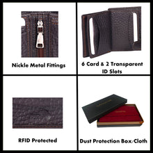 Load image into Gallery viewer, Sassora 100% Pure Leather Men's RFID Wallet(Brown)
