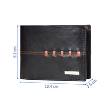 Load image into Gallery viewer, Sassora Pure Genuine Leather Large RFID Black Tan Men&#39;s Wallet
