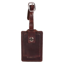 Load image into Gallery viewer, Sassora Genuine Leather Luggage Tag – Premium Travel Accessory