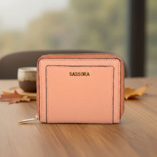 Load image into Gallery viewer, Sassora Premium Genuine Leather Zip-Around Women's Wallet