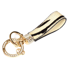 Load image into Gallery viewer, Sassora Genuine Leather Hair-On Printed Design Key Ring - Pack Of 1