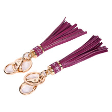 Load image into Gallery viewer, Sassora Premium Genuine Leather Tassel Fringe Keychain Gift Set - Pack Of 2