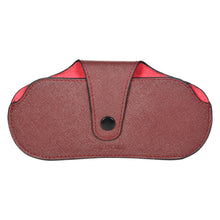 Load image into Gallery viewer, Sassora Premium Genuine Leather Sleek Spectacle Case with Snap Button Closure