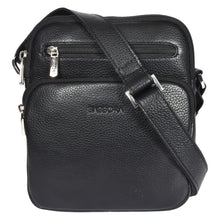 Load image into Gallery viewer, Sassora Premium Leather Men's Zip Closure Adjustable Medium Crossbody