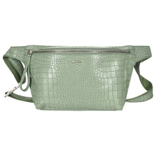 Load image into Gallery viewer, Sassora Genuine Leather Olive Green Unisex Medium Fanny Pack