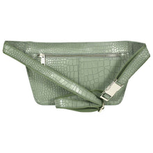 Load image into Gallery viewer, Sassora Genuine Leather Olive Green Unisex Medium Fanny Pack
