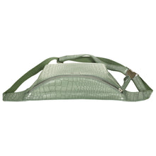 Load image into Gallery viewer, Sassora Genuine Leather Olive Green Unisex Medium Fanny Pack