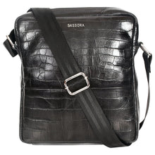 Load image into Gallery viewer, Sassora Genuine Leather Animal Print Unisex Sling Bag Crossbody Bag