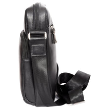 Load image into Gallery viewer, Sassora Premium Leather Small Black Unisex Sling Bag