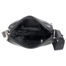 Load image into Gallery viewer, Sassora Premium Leather Small Black Unisex Sling Bag