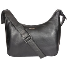 Load image into Gallery viewer, Sassora Genuine Premium Leather Black Medium Women Hobo Bag