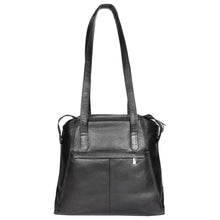 Load image into Gallery viewer, Sassora Genuine Premium Leather Medium Size Black Women Tote