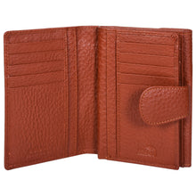 Load image into Gallery viewer, Sassora Genuine Leather Medium Brown RFID Wallet For Girls