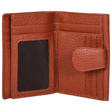 Load image into Gallery viewer, Sassora Genuine Leather Medium Brown RFID Wallet For Girls
