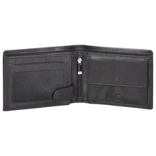 Load image into Gallery viewer, Sassora Genuine Leather Medium Size Black RFID Men's Wallet