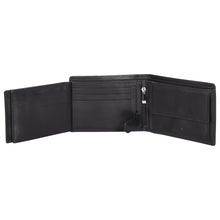 Load image into Gallery viewer, Sassora Genuine Leather Medium Size Black RFID Men's Wallet