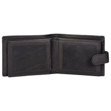 Load image into Gallery viewer, Sassora Genuine Leather Medium Black RFID Protected Men's Wallet