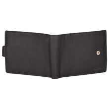Load image into Gallery viewer, Sassora Genuine Leather Medium Black RFID Protected Men's Wallet